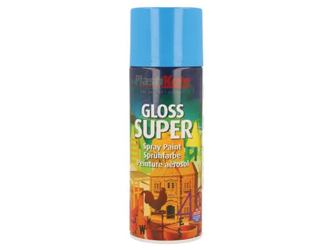PlastiKote Super Spray Gloss Light Blue 400ml