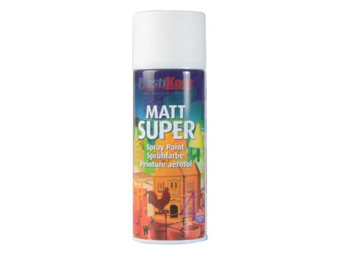 PlastiKote Super Matt Spray White 400ml