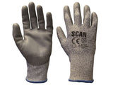 Scan Grey PU Coated Cut 5 Gloves - Extra Extra Large (Size 11)