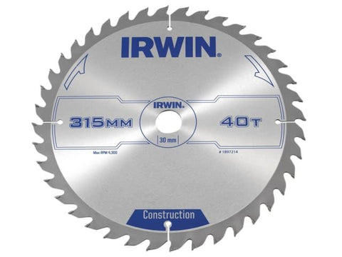 IRWIN General Purpose Table & Mitre Saw Blade 315 x 30mm x 40T ATB