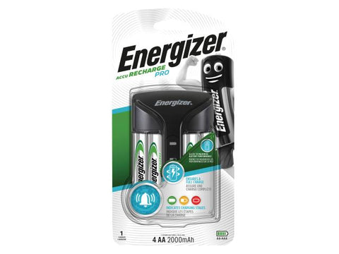 Energizer Pro Charger + 4AA 2000 mAh Batteries