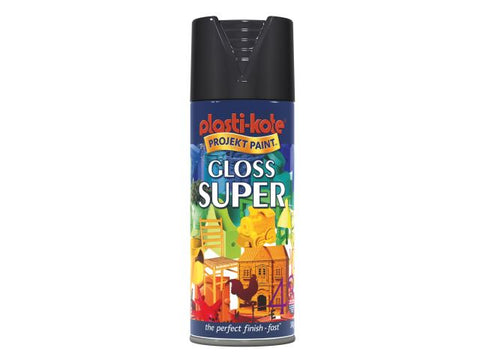 PlastiKote Super Spray Gloss Black 400ml