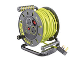 Masterplug PRO-XT Open Cable Reel 25m 13A 2 Socket & 2 USB (2.1A Shared)