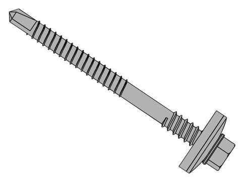 ForgeFix TechFast Composite Panels to Steel Hex Screw No.3 Tip 5.5 x 115mm Box 100