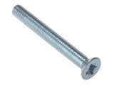 ForgeFix Machine Screw Pozi Compatible CSK ZP M6 x 40mm Bag 25