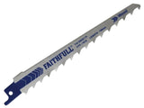 Faithfull S617K Sabre Saw Blade Wood 150mm 3 TPI (Pack of 5)