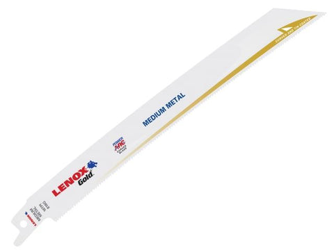 LENOX 818GR Gold® Metal Cutting Reciprocating Saw Blades 200mm 18 TPI (Pack 5)