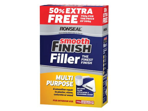 Ronseal Smooth Finish Multi Purpose Wall Powder Filler 500g + 50%