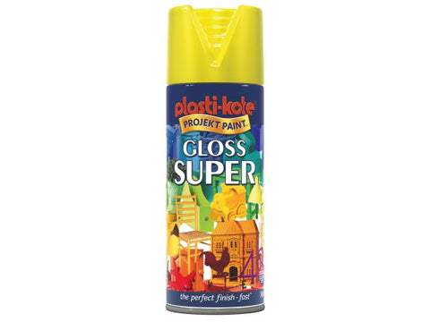 PlastiKote Super Spray Gloss Yellow 400ml