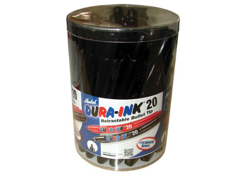 Markal DURA-INK® 20 Retractable Marker - Black (Tub of 24)