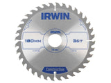 IRWIN Construction Circular Saw Blade 180 x 30mm x 36T ATB