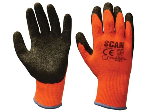 Scan Thermal Latex Coated Gloves - Large (Size 9) (Pack 5)
