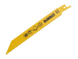 DEWALT Bi Metal Sabre Blade for Plastic & Pipes 152mm Pack of 5