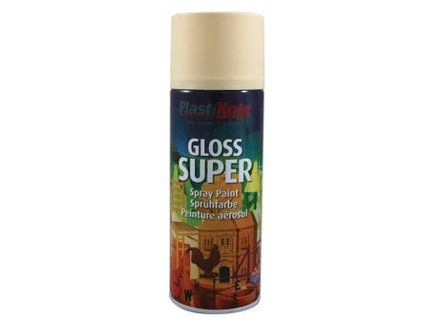 PlastiKote Super Spray Gloss Antique White 400ml