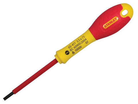 Stanley Tools FatMax® VDE Insulated Screwdriver Parallel Tip 4.0 x 100mm