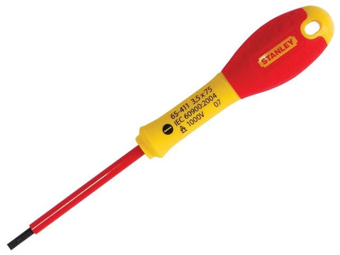 Stanley Tools FatMax® VDE Insulated Screwdriver Parallel Tip 3.5 x 75mm