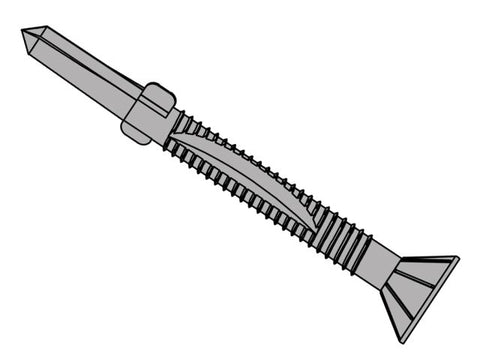 ForgeFix TechFast Timber to Steel CSK/Wing Screw No.5 Tip 5.5 x 65mm Box 100