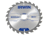 IRWIN Construction Circular Saw Blade 200 x 30mm x 24T ATB