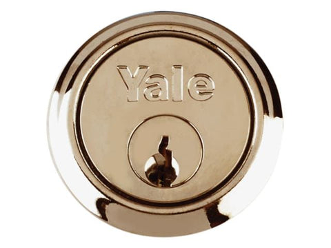 Yale Locks B1109 Replacement Rim Cylinder & 2 Keys Polished Brass Finish Box