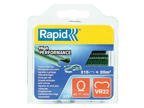Rapid VR22 Fence Hog Rings Pack 215 Galvanised