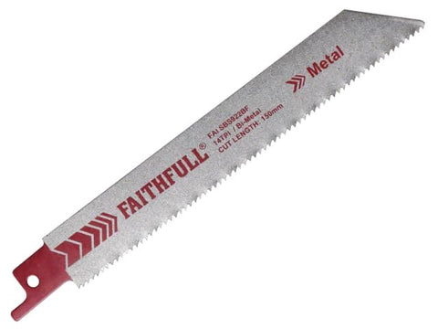 Faithfull S922BF Sabre Saw Blade Metal 150mm 14 TPI (Pack of 5)