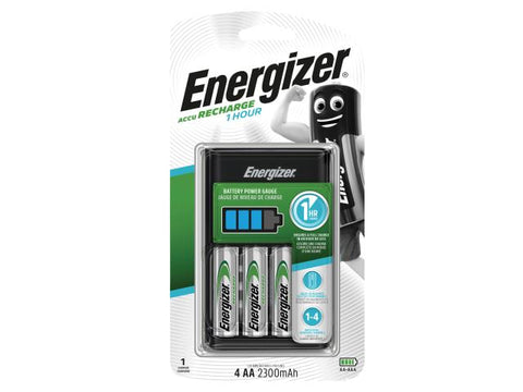 Energizer 1 Hour Charger + 4 x AA 2300mAh Batteries