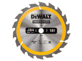 DEWALT Portable Construction Circular Saw Blade 184 x 16mm x 18T