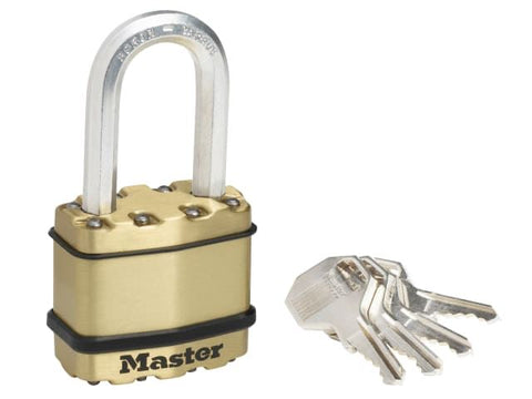 Master Lock Excell™ Brass Finish 45mm Padlock 4-Pin - 38mm Shackle