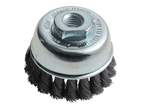 Lessmann Knot Cup Brush 65mm M14 x 0.35 Steel Wire