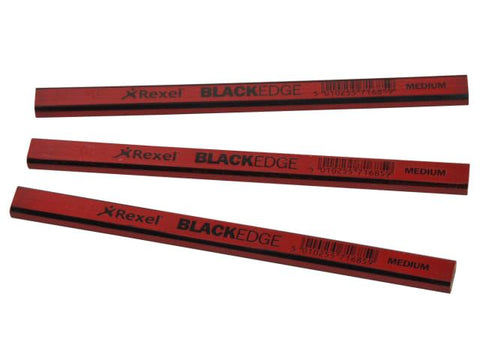 Blackedge Carpenter's Pencils - Red / Medium Card of 12