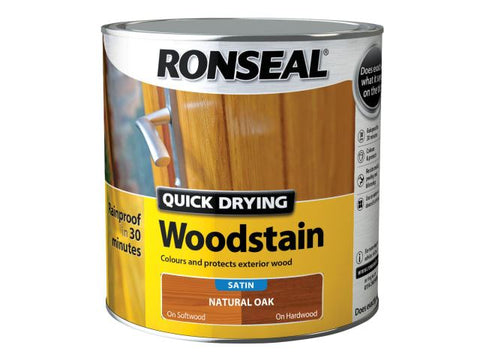 Ronseal Woodstain Quick Dry Satin Natural Oak 2.5 litre