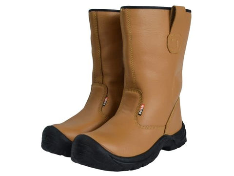 Scan Texas Lined Tan Rigger Boots UK 10 Euro 44