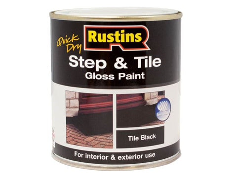 Rustins Quick Dry Step & Tile Paint Black 1 Litre