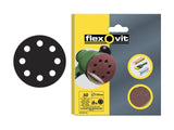 Flexovit Hook & Loop Sanding Discs 125mm Medium 80G (Pack of 6)