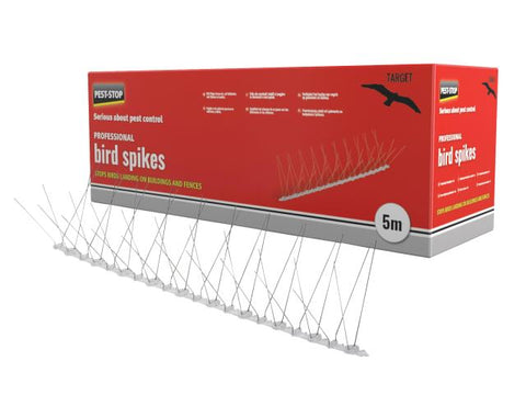 Pest-Stop  Professional Bird Spikes 50cm Metal Strips Pack of 10