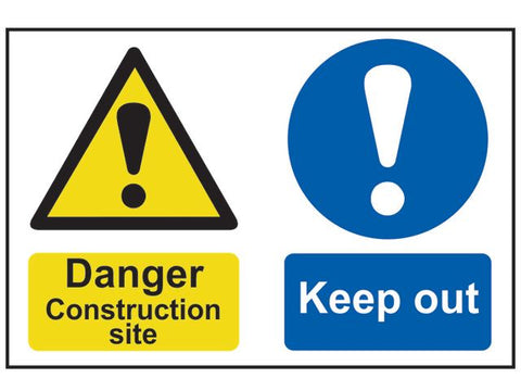 Scan Danger Construction Site Keep Out - PVC 600 x 400mm