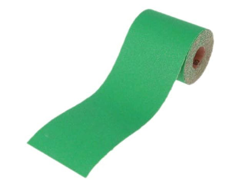 Faithfull Aluminium Oxide Sanding Paper Roll Green 115mm x 5m 40G
