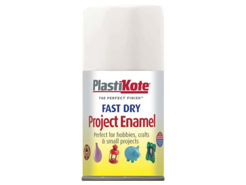 PlastiKote Fast Dry Enamel Aerosol Gloss White 100ml