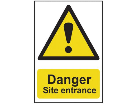 Scan Danger Site Entrance - PVC 400 x 600mm