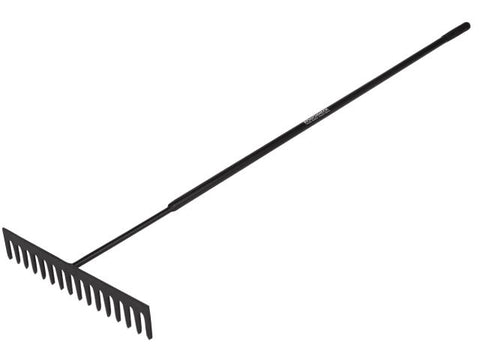 Roughneck Asphalt Rake 16 Flat Teeth - Tubular Steel Shaft Handled