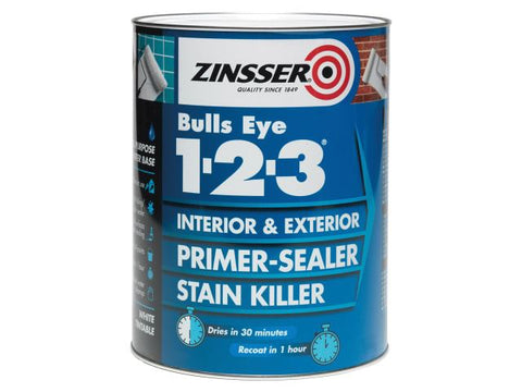 Zinsser 123 Bulls Eye Primer & Sealer Paint 2.5 litre