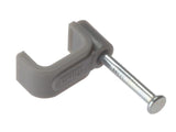 ForgeFix Cable Clip Flat Grey 1.00mm Box 100