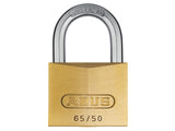 Abus Mechanical 65/50mm Brass Padlock Keyed Alike 6504