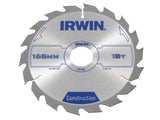 IRWIN Construction Circular Saw Blade 165 x 30mm x 18T ATB