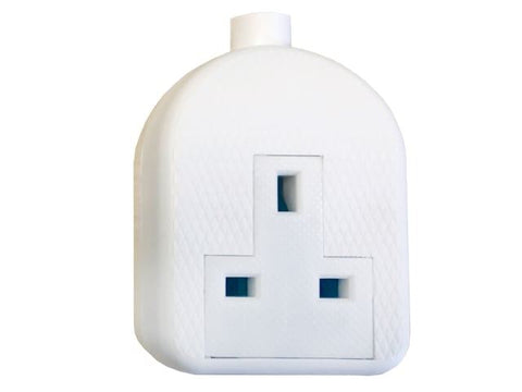 SMJ White Trailing Extension Socket 13A 1 Gang