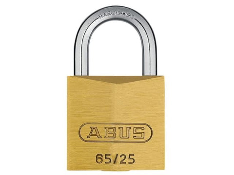 Abus Mechanical 65/25mm Brass Padlock Carded