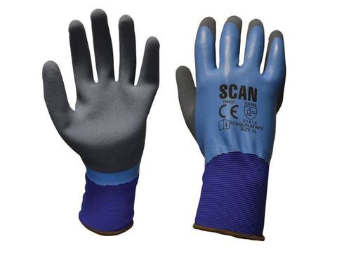 Scan Waterproof Latex Gloves - Extra Large (Size 10)