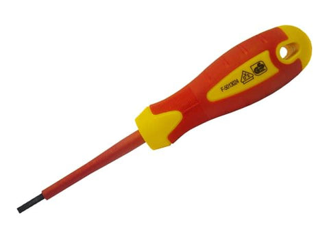 Faithfull VDE Soft Grip Screwdriver Parallel Slotted Tip 2.5 x 75mm