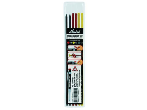 Markal TRADES-MARKER® DRY Assorted Refills (Pack of 6)