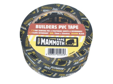 Everbuild Builder's PVC Tape Black 75mm x 33m